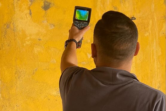 Detección de fugas de agua con cámara termografica / termovisión en Guadix